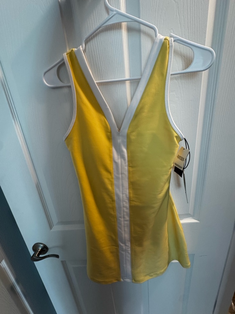 YPB sculptLUX V-neck mini dress from Abercrombie and Fitch.